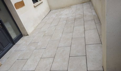 Pose de terrasse sur plot à L'Arbresle